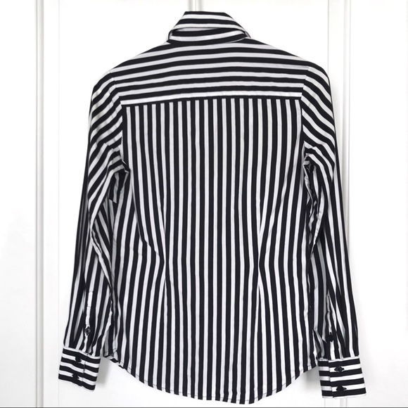 Ben Sherman black and white stripe button down - Picture 2 of 7